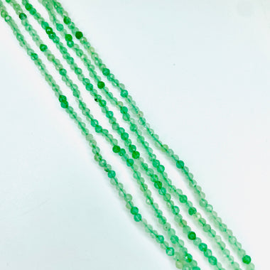 Green Aventurine 2mm Crystal Round Bead Strand 15.5 inch