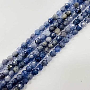 Tanzanite Crystal Faceted Round Gemstones Beads 4mm -15.5" Strand
