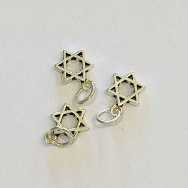 925 Sterling Silver Charms Star of David - 1pc