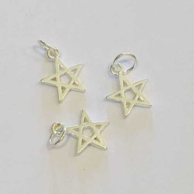 925 Sterling Silver Charms 5 Point Star - 1pc