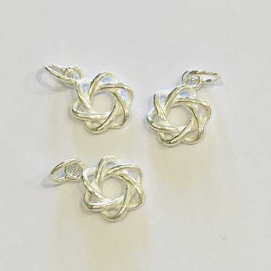 925 Sterling Silver Charm Rounded Star - 1pc
