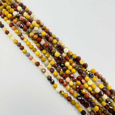 Australian Mookaite Crystal Gemstone Faceted Beads 2mm - 15" Strand