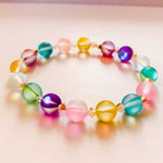 Multi Colour Mystic Aura Quartz Loose Beads Gemstone 8mm