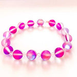 Swarovski Crystals / Aqua Mystic Aura Quartz Gemstone Bracelet size 8mm