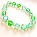 Swarovski Crystals / Aqua Mystic Aura Quartz Gemstone Bracelet size 8mm