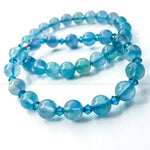 Swarovski Crystals / Blue Fluorite Gemstone Bracelet size 8mm