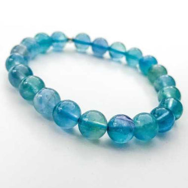 Swarovski Crystals / Blue Fluorite Gemstone Bracelet size 8mm