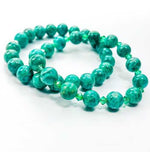 Russian Amazonite / Swarovski Gemstone Bracelet size 8mm