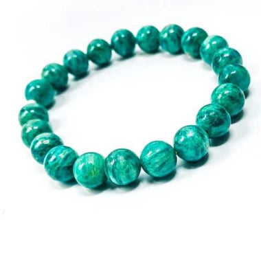 Russian Amazonite / Swarovski Gemstone Bracelet size 8mm
