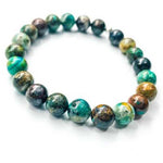 Chrysocolla / Swarovski Gemstone Bracelet size 8mm