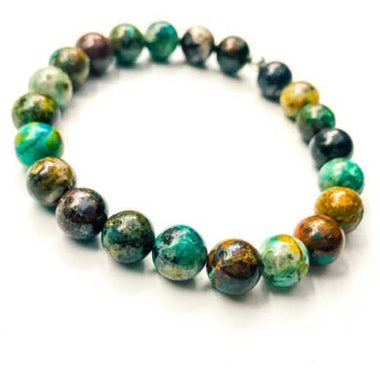 Chrysocolla / Swarovski Gemstone Bracelet size 8mm