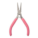 Carbon Steel Round Nose Pliers, Hand Tools, Polishing, Pink, 12x7.6x0.9cm