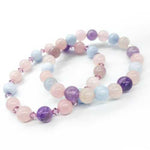 Dream Quartz Gemstone / Swarovski Crystals Bracelet size 8mm
