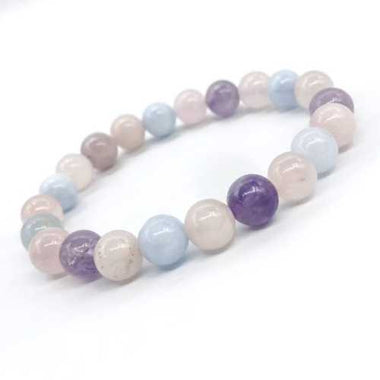 Dream Quartz Gemstone / Swarovski Crystals Bracelet size 8mm