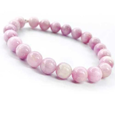 RARE! Madagascar Kunzite Gemstone / Swarovski Crystals Bracelet size 8mm