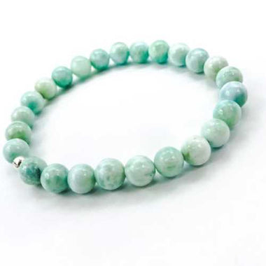 LARIMAR Gemstone / Swarovski Crystals Bracelet size 8mm