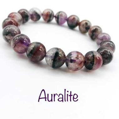 RARE AURALITE Crystal Gemstone Bracelet size 10mm