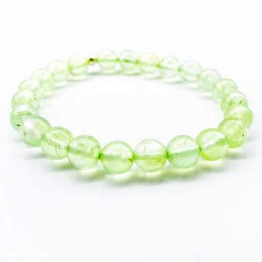 Grape stone (Phrenite) Gemstone / Swarovski Crystals Bracelet size 8mm