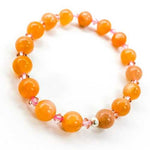 Sunstone Gemstone / Swarovski Crystals Bracelet size 8mm