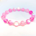 Swarovski Crystals / Aqua Mystic Aura Quartz Gemstone Bracelet size 8mm