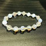 Swarovski Crystals / Aqua Mystic Aura Quartz Gemstone Bracelet size 8mm
