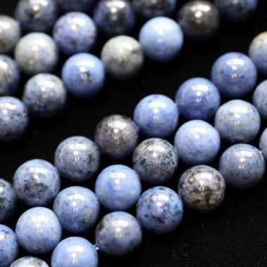 RARE! Dumortierite Crystal Gemstone Beads Round 8mm