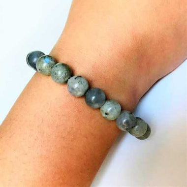 Grey Moonstone Gemstone Bracelet size 8mm