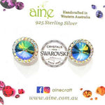Swarovski Crystal Earrings Diamontes Round Stone 12mm
