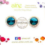 Swarovski Crystal Earrings Diamontes Round Stone 12mm