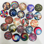 Glass Cabochon Material Pattern Theme ( 10pcs )