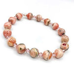 Argentinian Rhodochrosite Gemstone Crystals Bracelet size 6-7mm