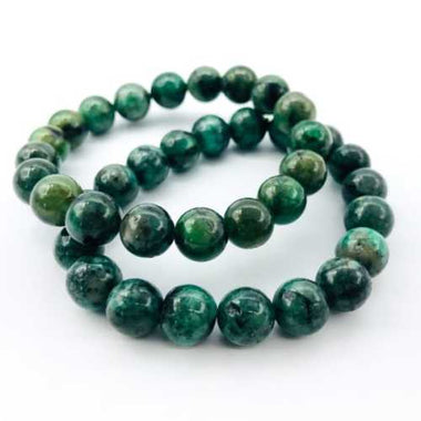 RARE! Real Emerald Crystal Gemstone Bracelet size 9mm