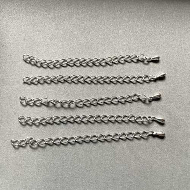 Nickel Free Extension chains Silver Plated - 10pcs