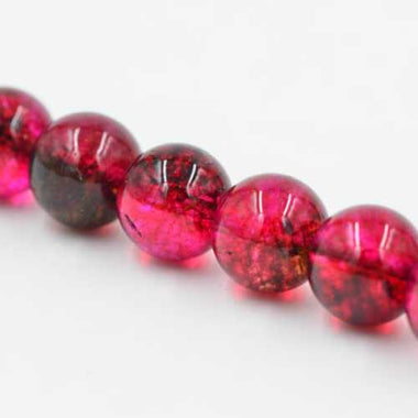 Red Fluorite Loose Gemstone Beads 7mm - 20pcs