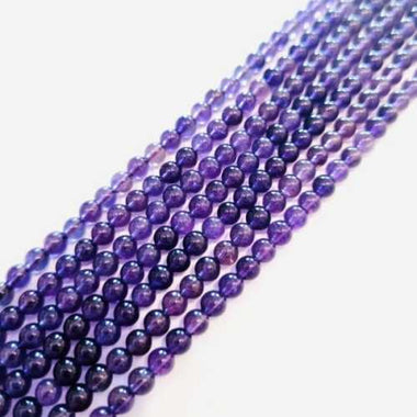 Authentic Best Quality Amethyst Round Beads 4mm 15.5 inches Strand