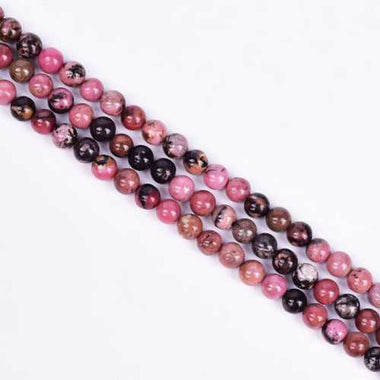 Red Rhodonite - Loose Gemstone Beads 8mm -30pcs