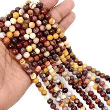 Mookaite Crystal Round Gemstone Beads 6mm