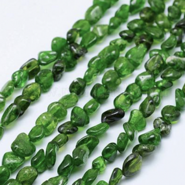 RARE! Diopsite Small Nugget Gemstone Beads - 15.5" Strand