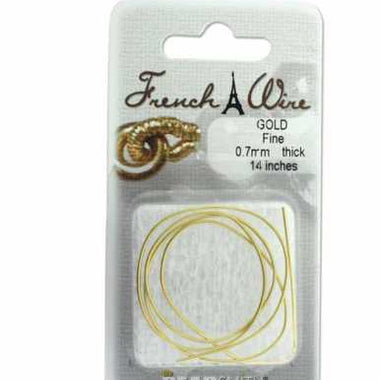 Bead Smith French Wire (Fine Gold) - 0.7mm- 16 Inches Length