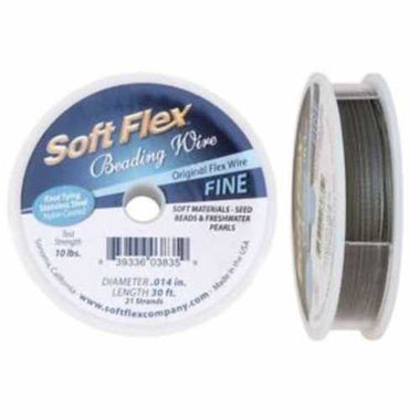 Soft Flex Beading Wire (Fine) - Satin Silver Colour
