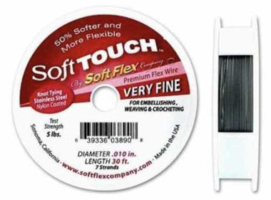 Soft Flex Beading Wire (Very Fine) - Satin Silver Colour
