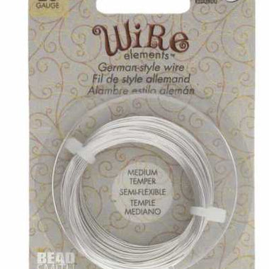 The Bead Smith Wire Elements - German Style Wire - Silver 26 Gauge