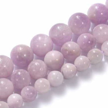 RARE! Kunzite Crystal Gemstone Beads Round Choose Size - 15.5in Strand