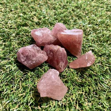 Authentic Strawberry Quartz Rough Crystal Gemstones 3-4cm