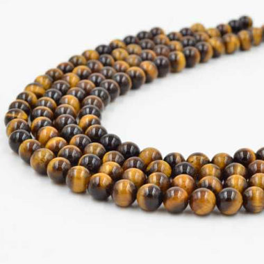 Tiger Eye Loose Gemstone Beads 10mm - 15pcs