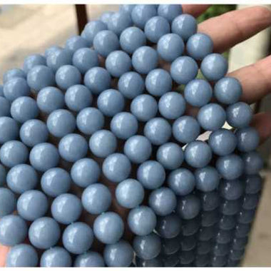 Authentic Angelite / Celestite Gemstone Beads Choose Size - 15.5in Strand