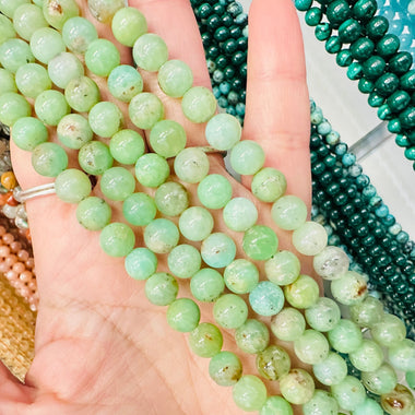 Australian Chrysoprase Crystal Round Gemstones Beads 8mm - 15.5" Strand - Beadsy Beads