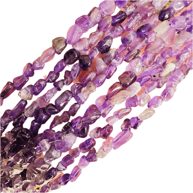 Authentic Best Quality Amethyst Potato Gemstone Beads 6 - 8mm - 15.5 Inches - Beadsy Beads