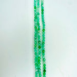 Authentic Emerald Faceted Round Crystal Gemstones Beads 3mm - 15.5" Strand - Beadsy Beads