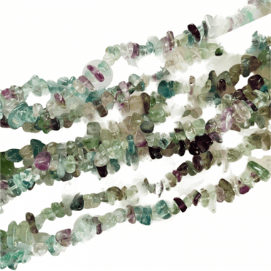 Authentic Rainbow Fluorite Chips Gemstones Beads 85cm - Beadsy Beads